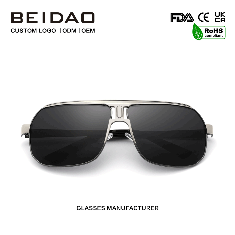 Muodikkaat Big Alloy Frame UV400 -aurinkolasit