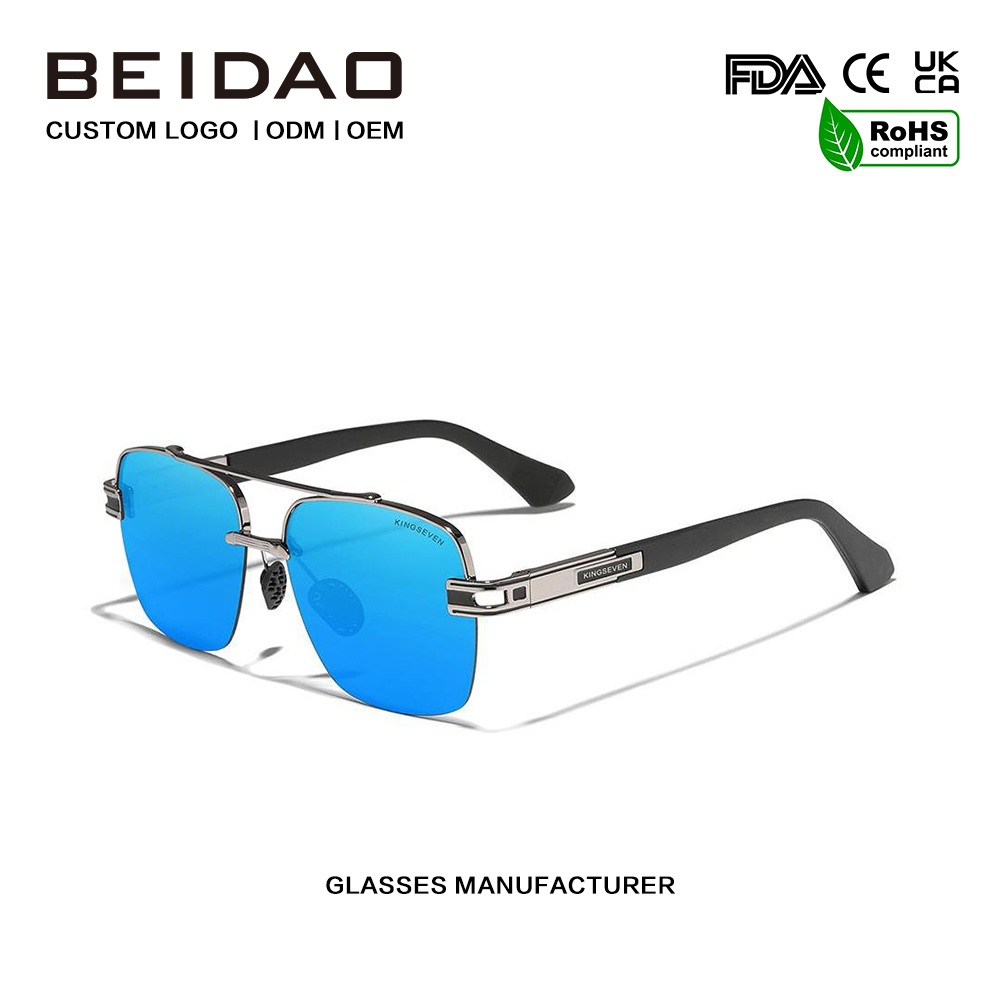 Ylelliset miesten värikkäät retropolarisoidut aurinkolasit