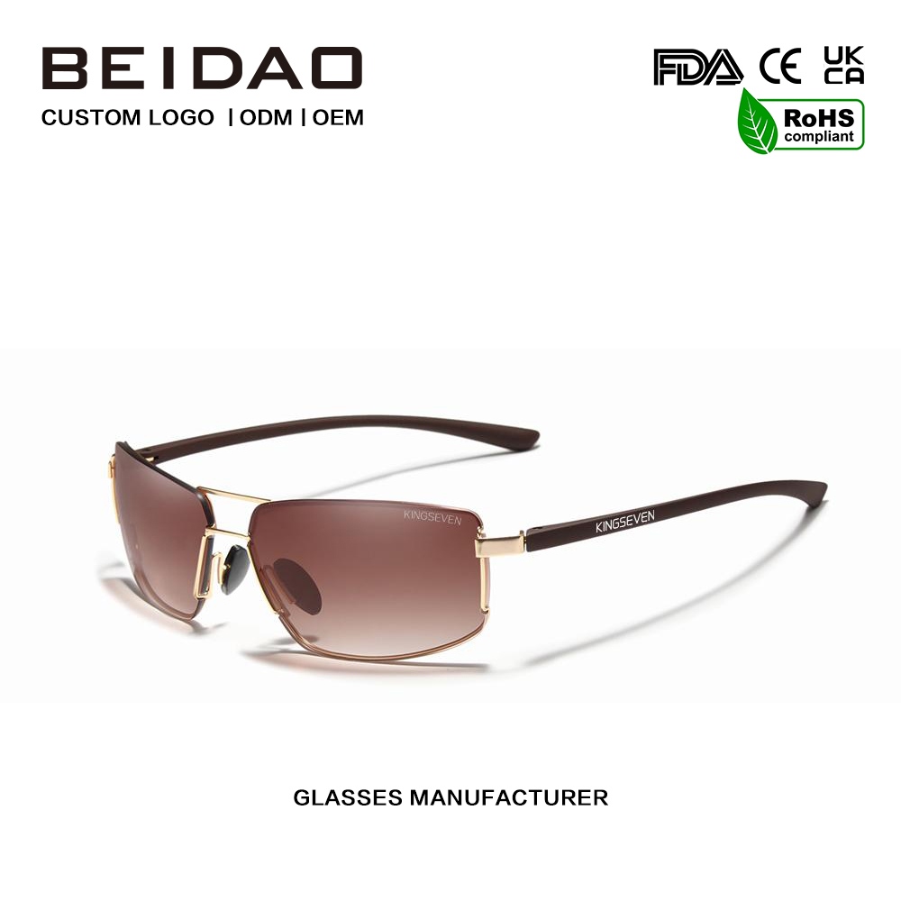 Unisex Vintage Square -alumiinipolarisoidut aurinkolasit